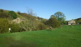 Campsite at Keld bunk barn and yurts.