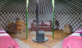 Inside one of our luxury Yurts. Inside one of our luxury Yurts, Keld in the Yorkshire Dales.